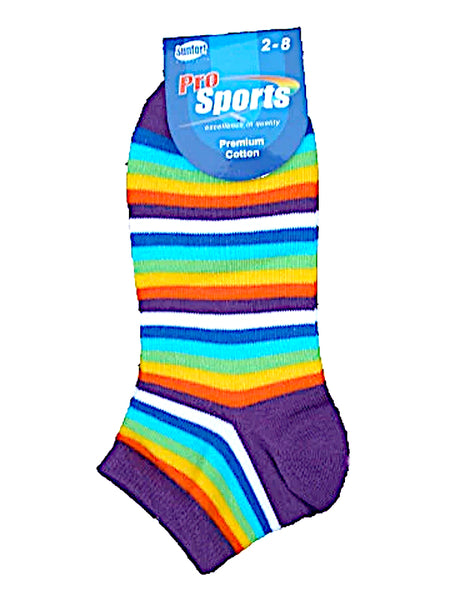 Rainbow stripe pattern ankle socks