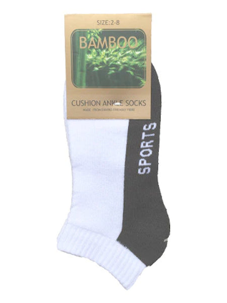 Bamboo cushioned sports ankle socks