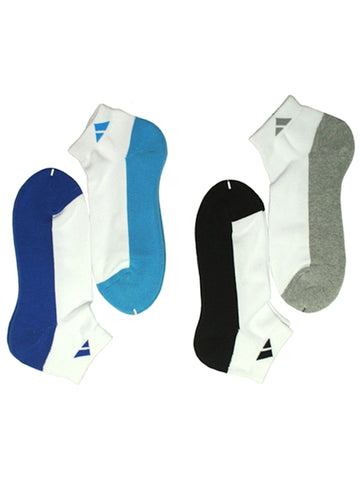 Cushioned two-tone sports ankle socks