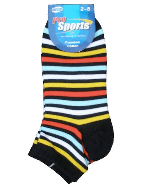 Candy stripe pattern ankle socks