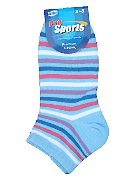 Candy stripe pattern ankle socks