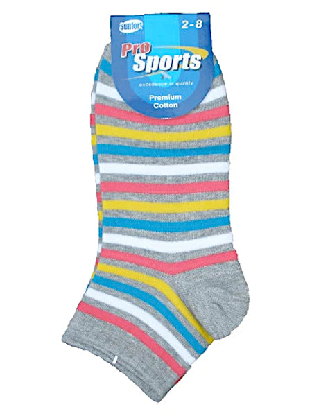 Candy stripe pattern ankle socks