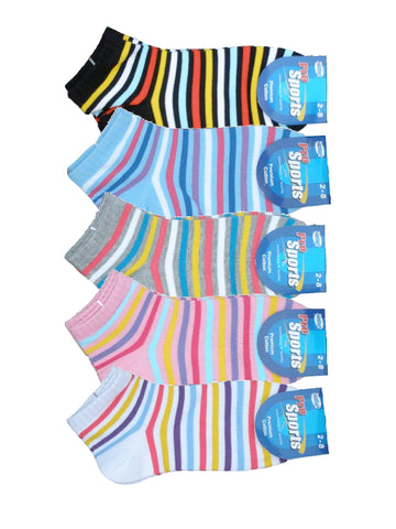 Candy stripe pattern ankle socks