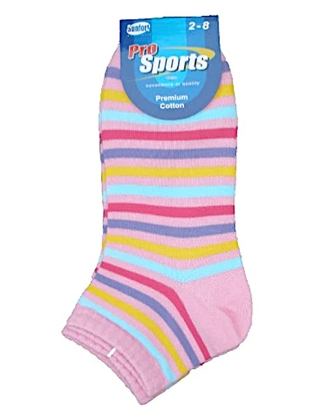 Candy stripe pattern ankle socks