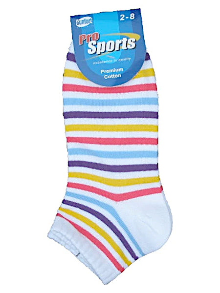 Candy stripe pattern ankle socks