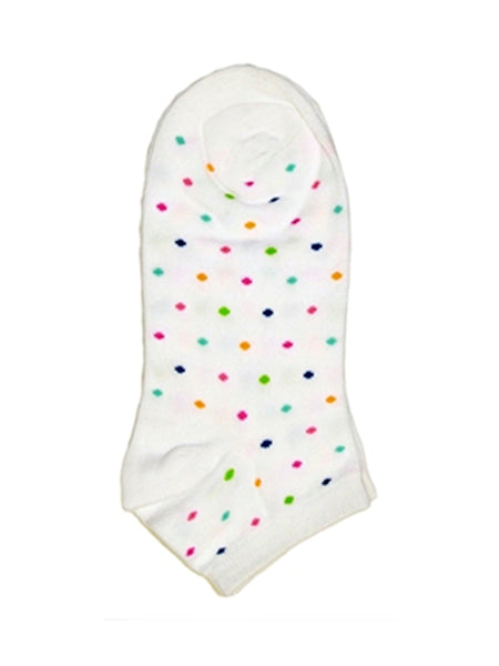 Rainbow dots pattern ankle socks