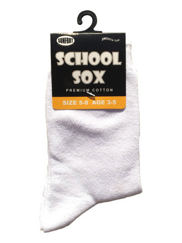 Kids crew socks, WHITE