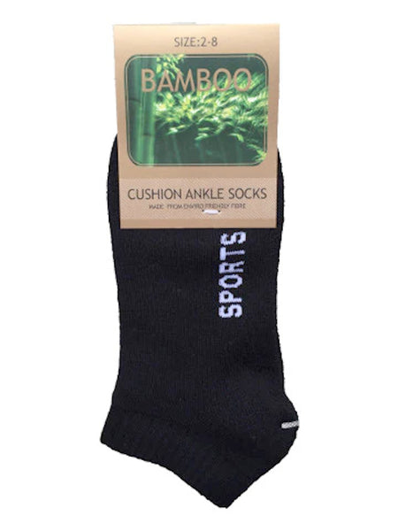 Bamboo cushioned sports ankle socks