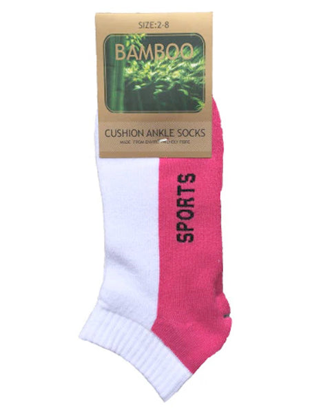 Bamboo cushioned sports ankle socks