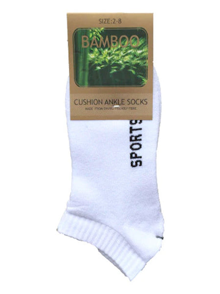 Bamboo cushioned sports ankle socks