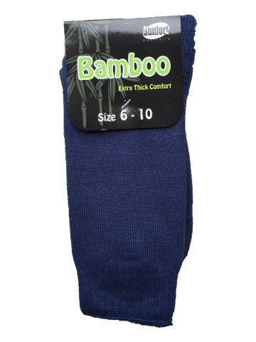 Mens outdoor work socks, size 6-10, bamboo, BLUE